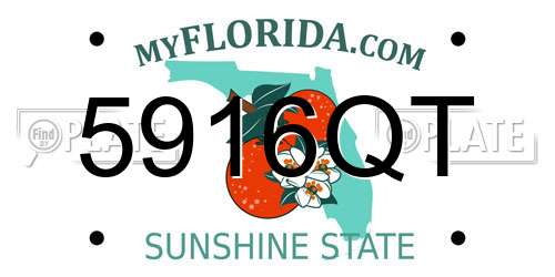 5916QT Florida License Plate