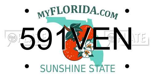 591VEN Florida License Plate
