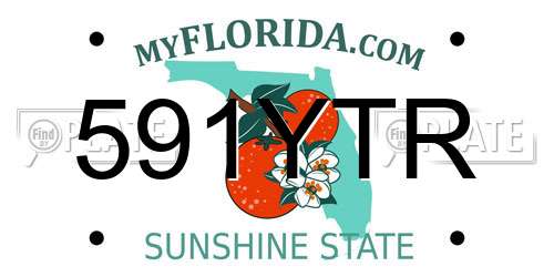 591YTR Florida License Plate