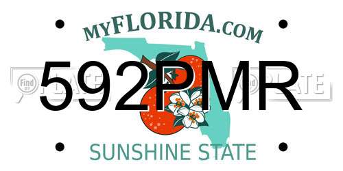 592PMR Florida License Plate