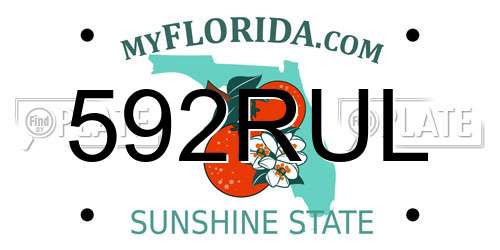 592RUL Florida License Plate
