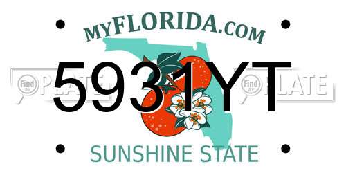 5931YT Florida License Plate