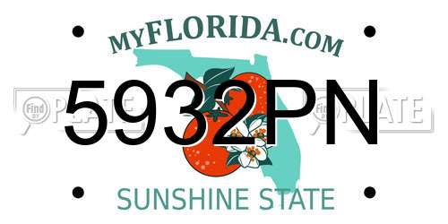 5932PN Florida License Plate