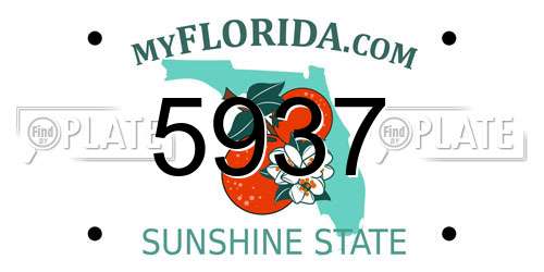 5937 Florida License Plate