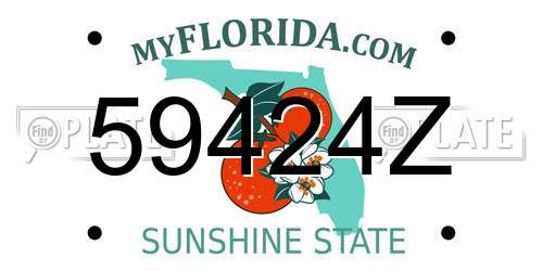59424Z Florida License Plate