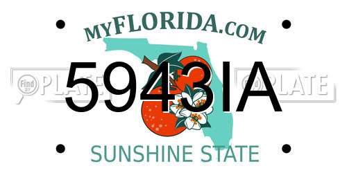 5943IA Florida License Plate