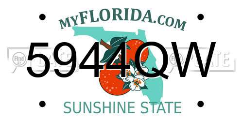 5944QW Florida License Plate