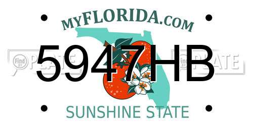5947HB Florida License Plate