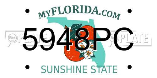 5948PC Florida License Plate