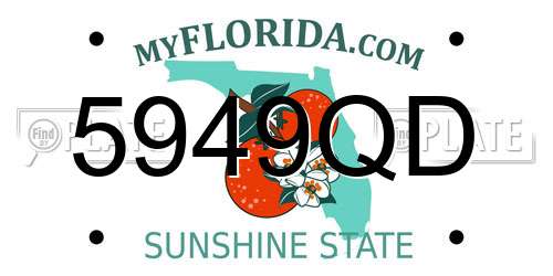 5949QD Florida License Plate