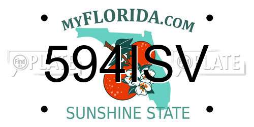 594ISV Florida License Plate