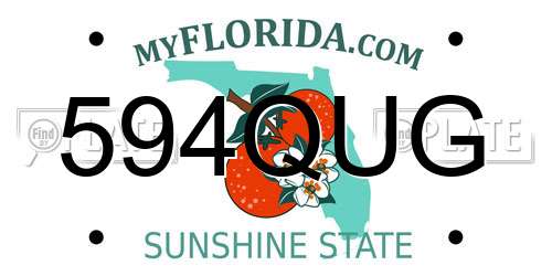 594QUG Florida License Plate