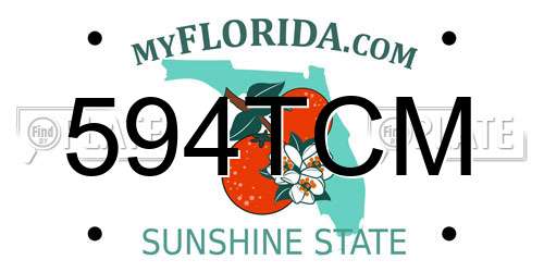 594TCM Florida License Plate