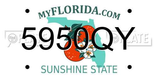5950QY Florida License Plate