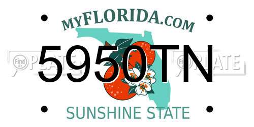 5950TN Florida License Plate