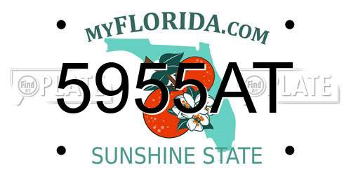 5955AT Florida License Plate