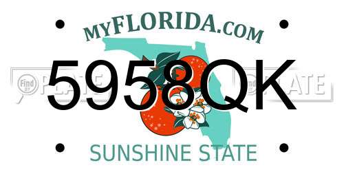 5958QK Florida License Plate