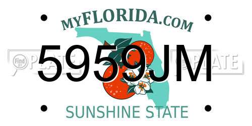 5959JM Florida License Plate