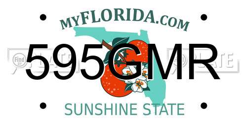 595GMR Florida License Plate
