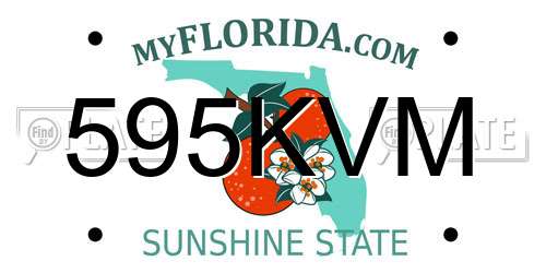 595KVM Florida License Plate