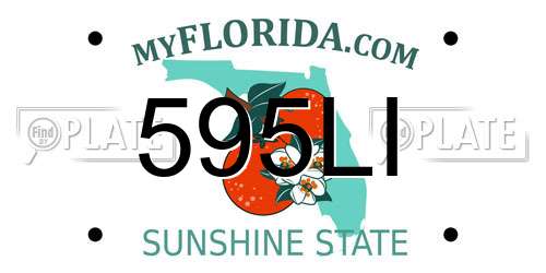 595LI Florida License Plate
