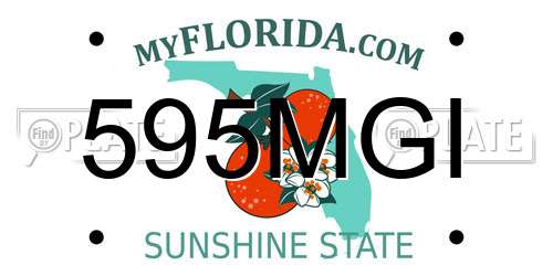 595MGI Florida License Plate