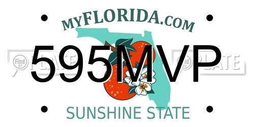 595MVP Florida License Plate