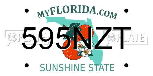 595NZT Florida License Plate