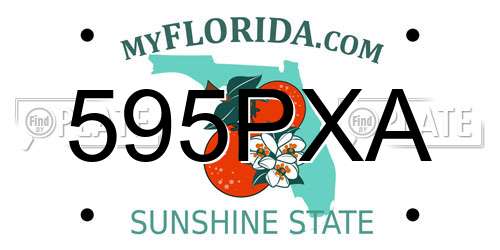 595PXA Florida License Plate