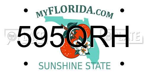 595QRH Florida License Plate