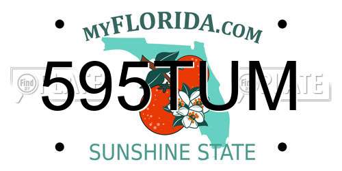 595TUM Florida License Plate