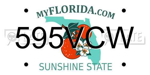 595VCW Florida License Plate