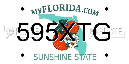 595XTG Florida License Plate