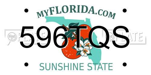 596TQS Florida License Plate