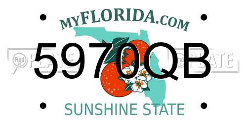 5970QB Florida License Plate