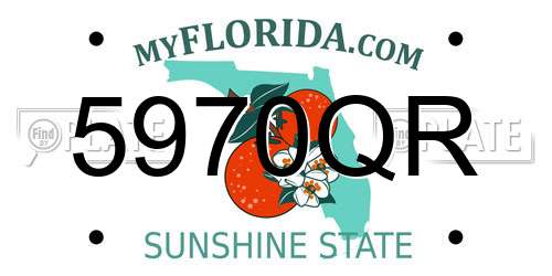 5970QR Florida License Plate