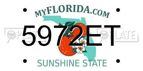 5972ET Florida License Plate
