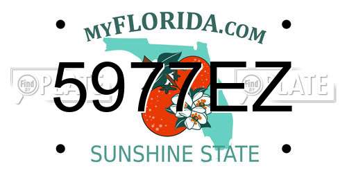 5977EZ Florida License Plate