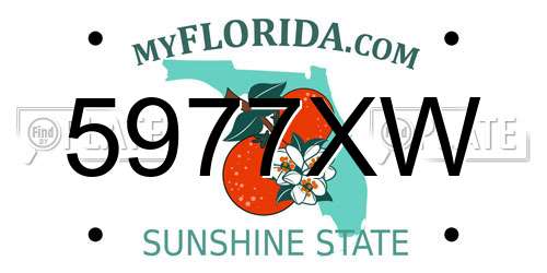 5977XW Florida License Plate