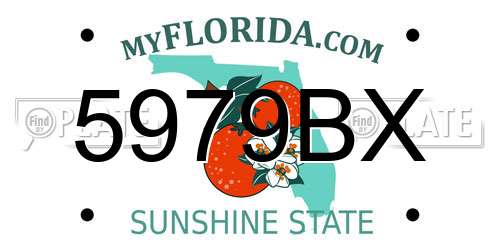 5979BX Florida License Plate