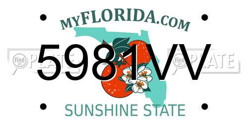 5981VV Florida License Plate