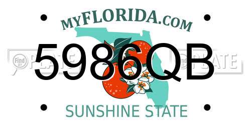 5986QB Florida License Plate