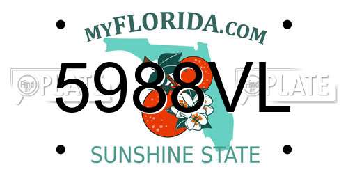 5988VL Florida License Plate