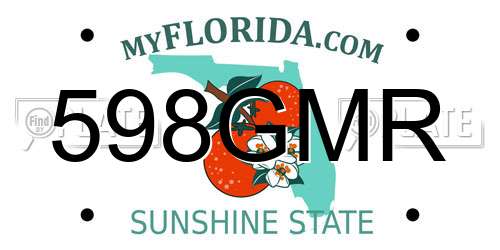 598GMR Florida License Plate