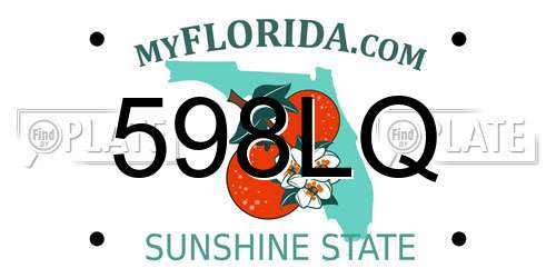 598LQ Florida License Plate