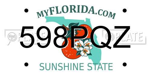 598PQZ Florida License Plate