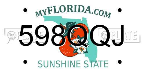 598QQJ Florida License Plate
