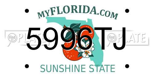 5996TJ Florida License Plate