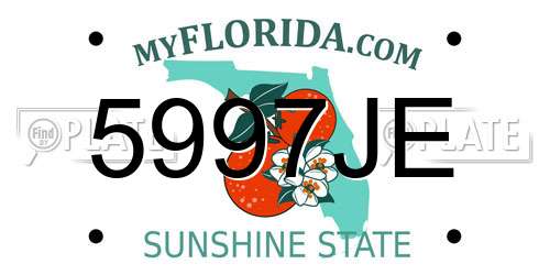 5997JE Florida License Plate
