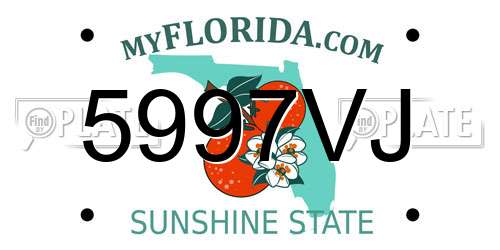 5997VJ Florida License Plate